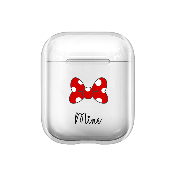 Mini Mouse Puantiye Şeffaf AirPods Kılıfı