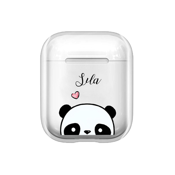 Yarım Panda Şeffaf AirPods Kılıfı