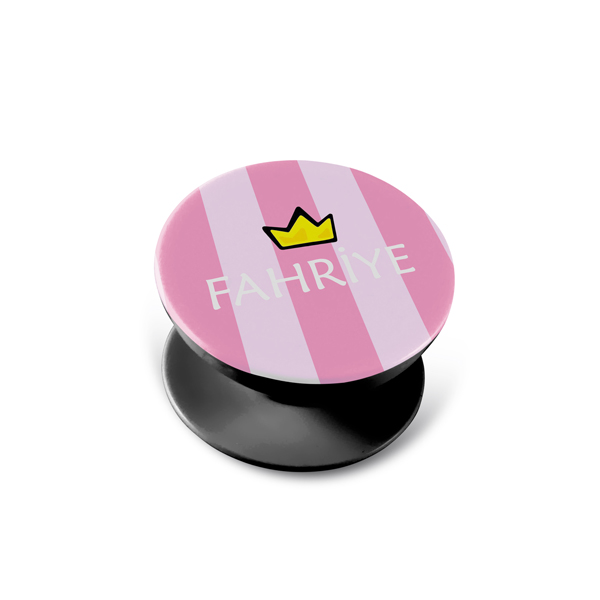 Pembe İri Çizgiler Popsocket