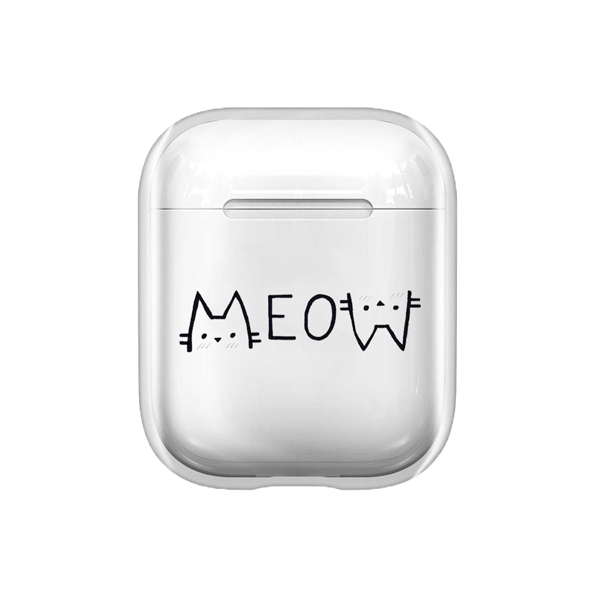 Meow Şeffaf AirPods Kılıfı