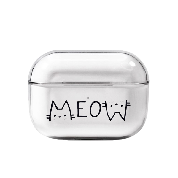 Meow Şeffaf AirPods Pro Kılıfı