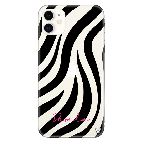 Zebra Desen Şeffaf Telefon Kılıfı