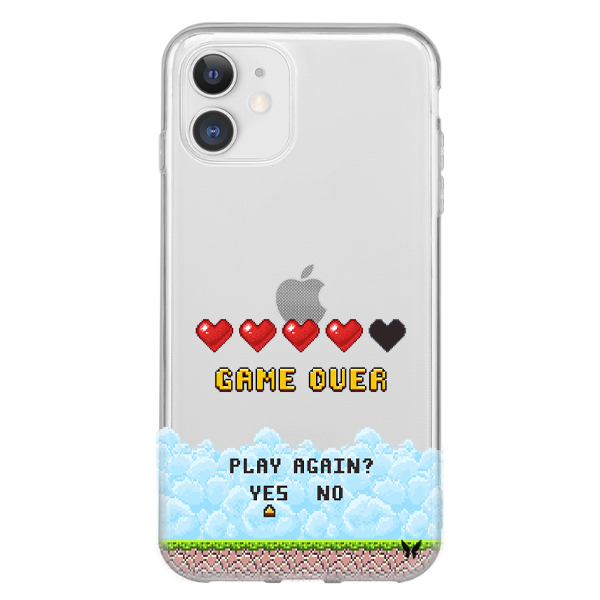 Game Over Mario Şeffaf Telefon Kılıfı