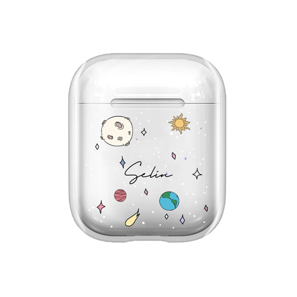 Sweet Space Şeffaf AirPods Kılıfı