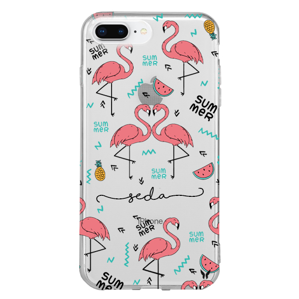 Flamingo Summer Şeffaf Telefon Kılıfı