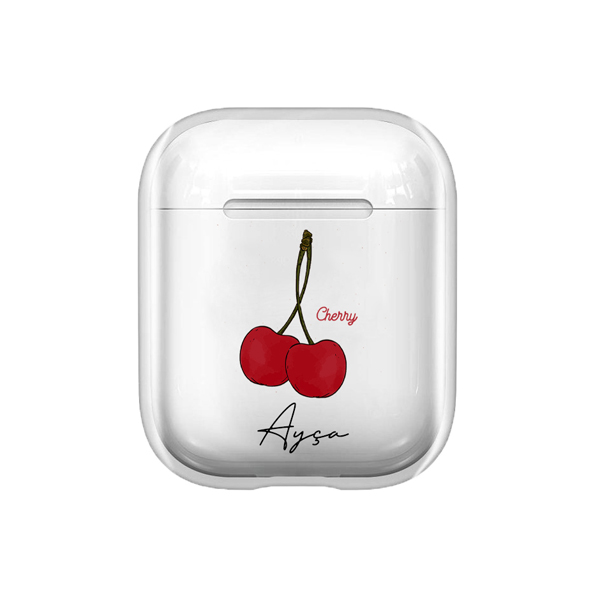 Fruit Seri Kiraz Şeffaf AirPods Kılıfı