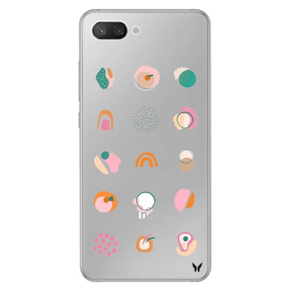 Pastel Şekiller Şeffaf Telefon Kılıfı