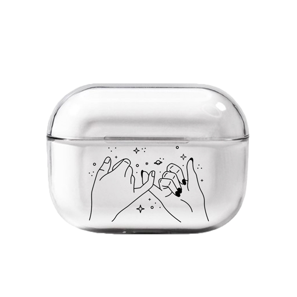 Galaxy Çift El Şeffaf AirPods Pro Kılıfı