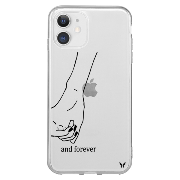 Çizgi El And Forever Şeffaf Telefon Kılıfı