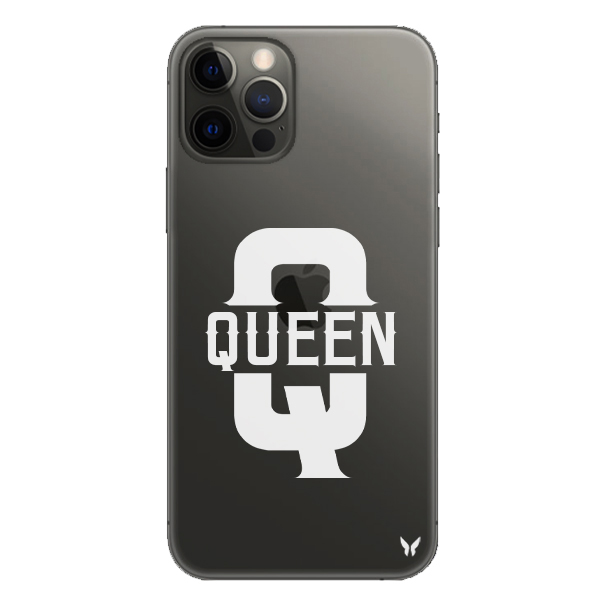 Queen Harf Şeffaf Telefon Kılıfı