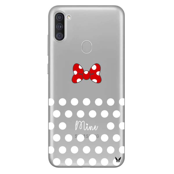 Mini Mouse Puantiye Şeffaf Telefon Kılıfı