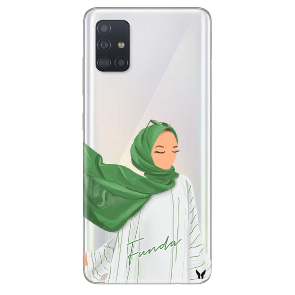 Red Hijab Şeffaf Telefon Kılıfı