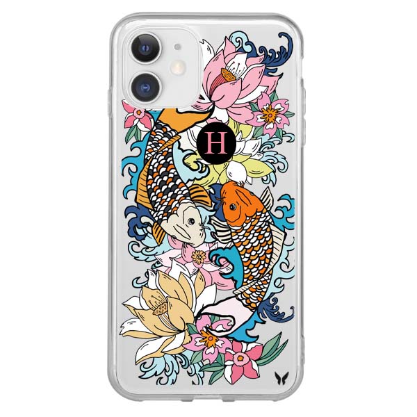 Flower Fish Şeffaf Telefon Kılıfı