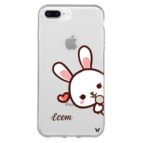 Candy Rabbit Şeffaf Telefon Kılıfı