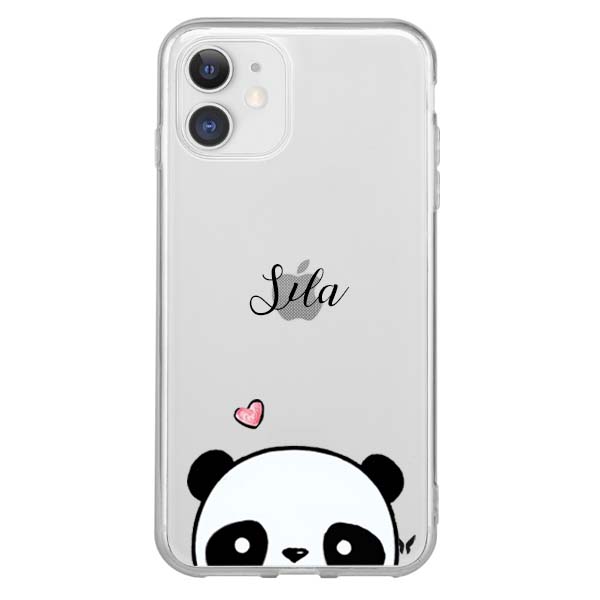 Yarım Panda Şeffaf Telefon Kılıfı