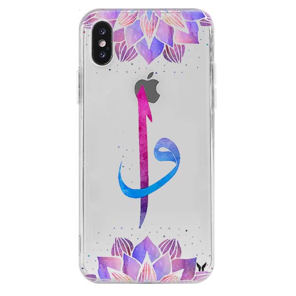 Vav Elif Flower Şeffaf Telefon Kılıfı