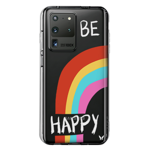 Be Happy Beyaz Şeffaf Telefon Kılıfı