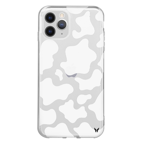Cow Pattern Beyaz İnek  Şeffaf Telefon Kılıfı