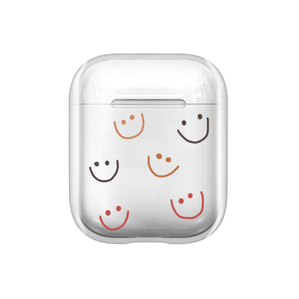 Pastel Gülümseme Şeffaf AirPods Kılıfı