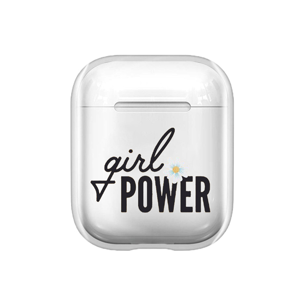 Papatyalı Girl Power Şeffaf AirPods Kılıfı