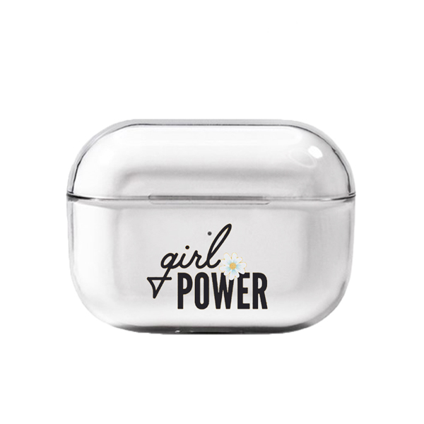 Papatyalı Girl Power Şeffaf AirPods Pro Kılıfı