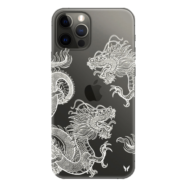 White Dragons Şeffaf Telefon Kılıfı