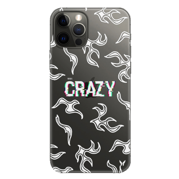 Crazy Flame Şeffaf Telefon Kılıfı