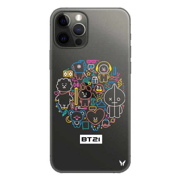 Neon Bt21 Şeffaf Telefon Kılıfı