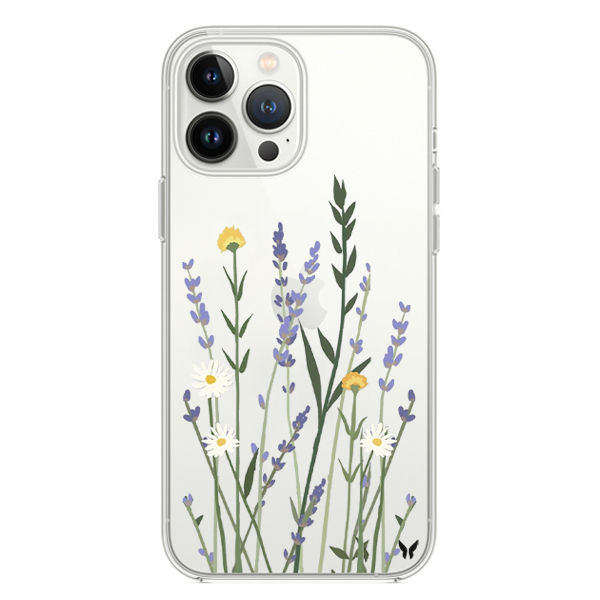 Lavanta Lavender Şeffaf Telefon Kılıfı İphone 13 Seri