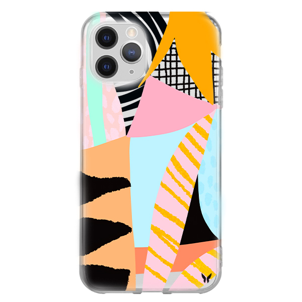 Pastel Desenler Şeffaf Telefon Kılıfı