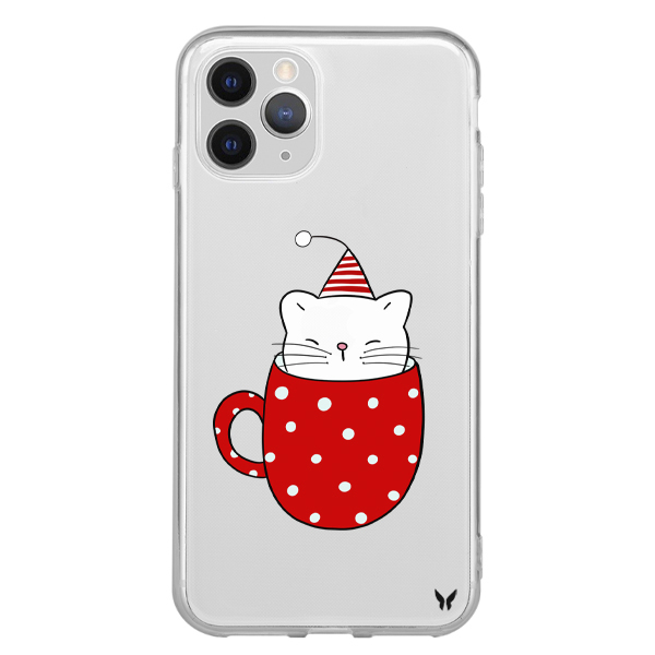 Cupcat Teddy Şeffaf Telefon Kılıfı