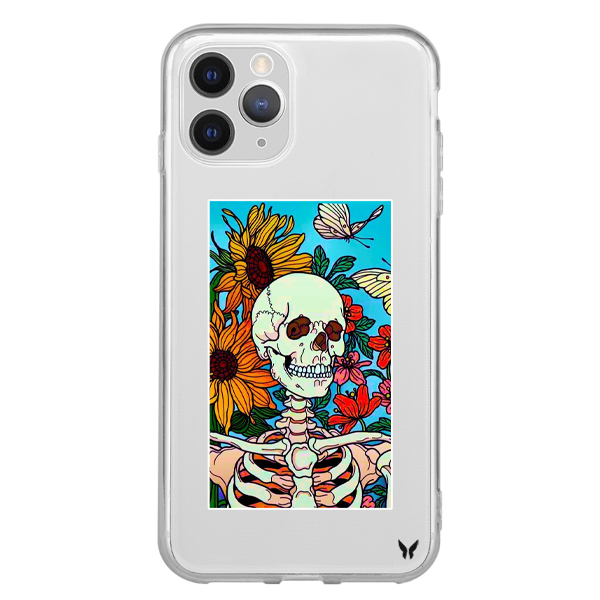 Skull Art Şeffaf Telefon Kılıfı