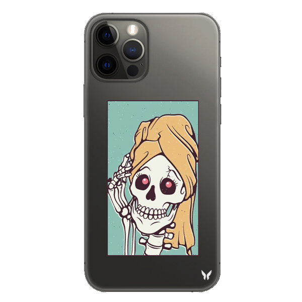 Skull Shower Şeffaf Telefon Kılıfı