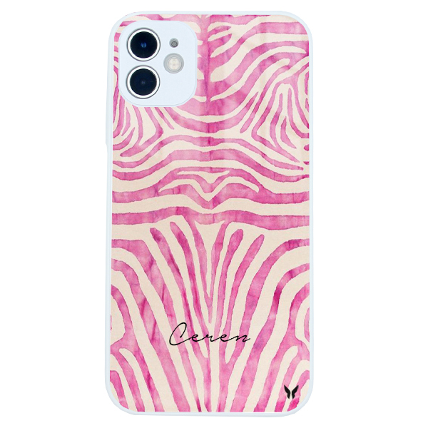 Pink Zebra Glossy Telefon Kılıfı