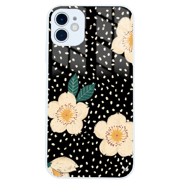 Black Daisy Glossy Telefon Kılıfı