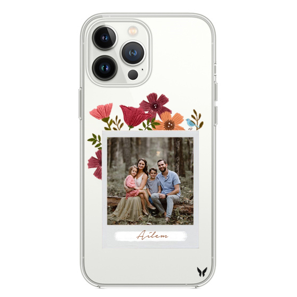 Flowers Photo Şeffaf Telefon Kılıfı İphone 13 Seri