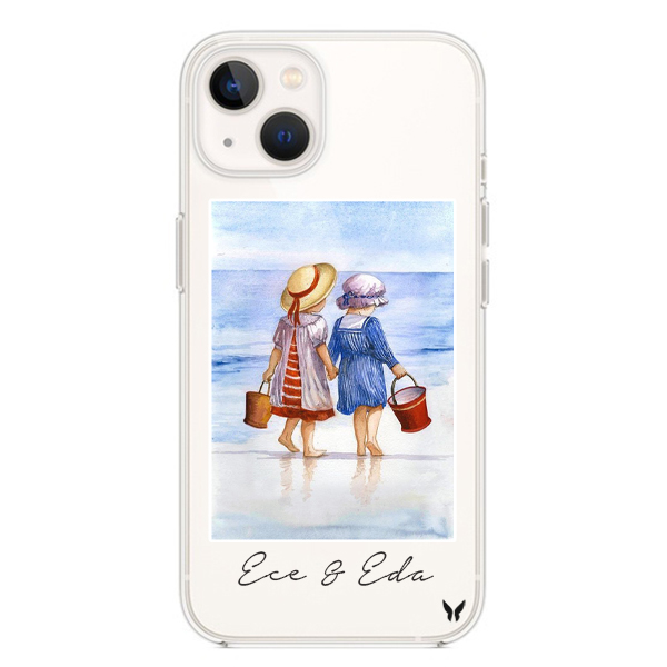 Pastel Çocuklar 02 Şeffaf Telefon Kılıfı İphone 13 Seri