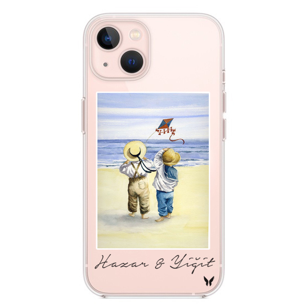 Pastel Çocuklar 04 Şeffaf Telefon Kılıfı İphone 13 Seri