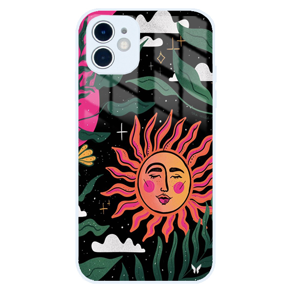 Sun Pattern Glossy Telefon Kılıfı