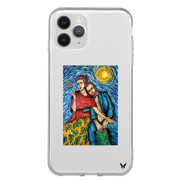 Frida-Van Gogh Şeffaf Telefon Kılıfı 