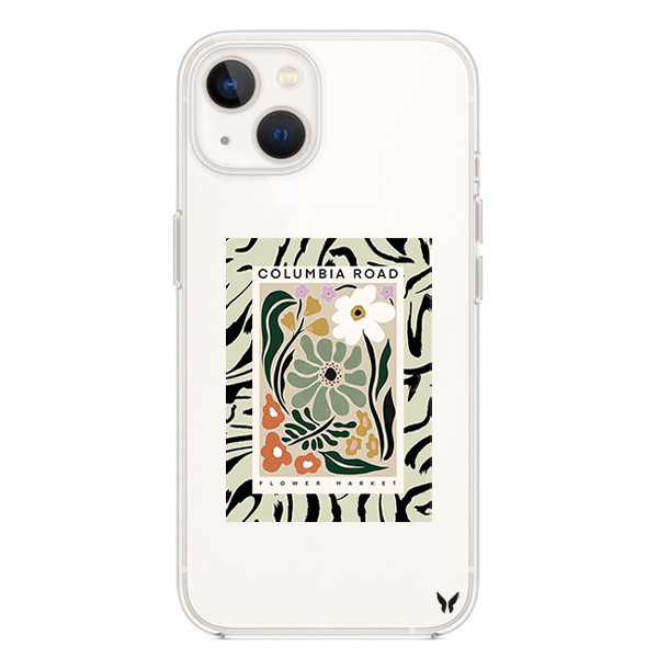 Flower Market 01 Şeffaf Telefon Kılıfı  İphone 13 ve 14 Seri