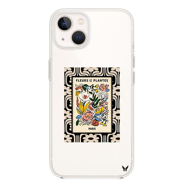 Flower Market 02 Şeffaf Telefon Kılıfı İphone 13 ve 14 Seri
