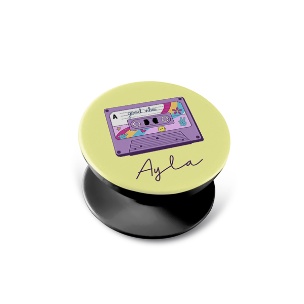 Mor Retro Kaset Popsocket