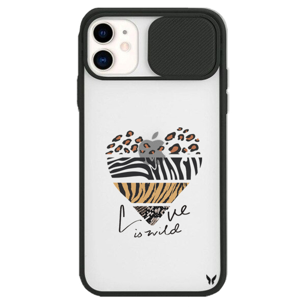 Heart Animal Kamera Sürgülü Kılıf