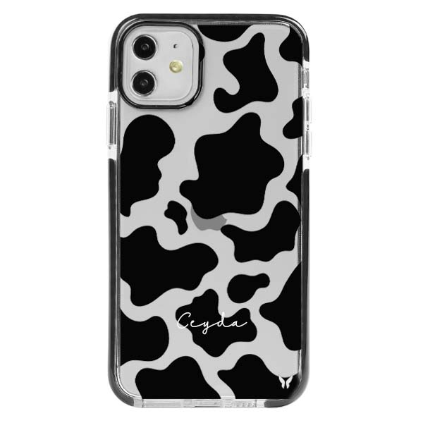 Cow Pattern İnek Siyah Ultra Korumalı Kılıf