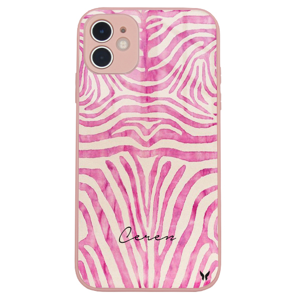 Pink Zebra Glossy Telefon Kılıfı