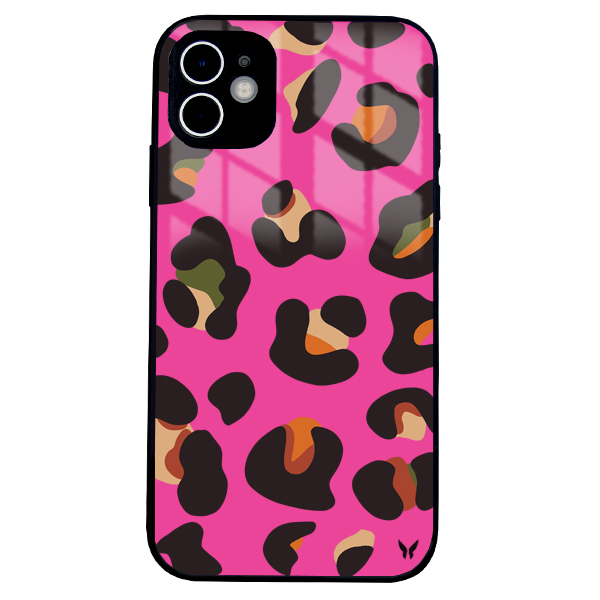 Pembe Pastel Leopar Glossy Telefon Kılıfı
