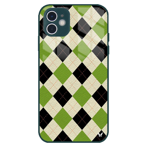 Yeşil Baklava Desen Glossy Telefon Kılıfı