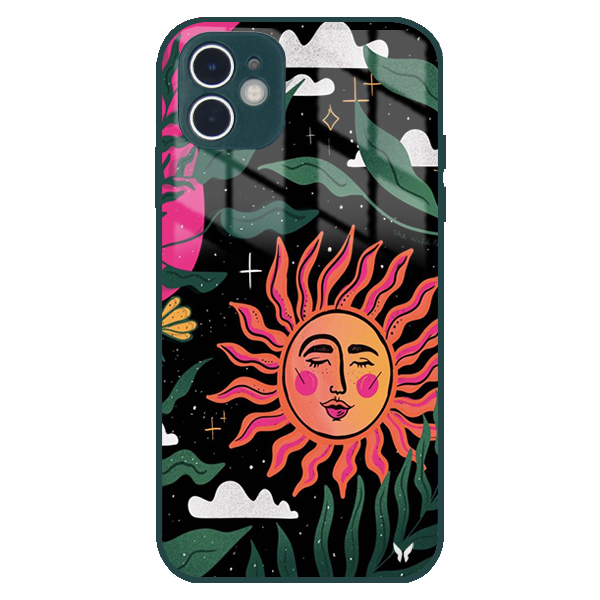 Sun Pattern Glossy Telefon Kılıfı