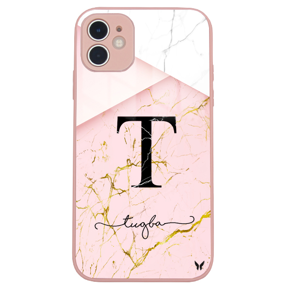 Pudra Mermer Glossy Telefon Kılıfı